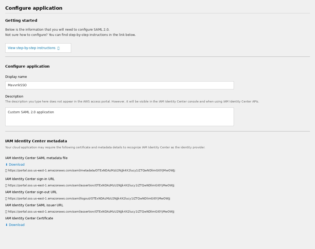 Download the IAM Identity Center certificate