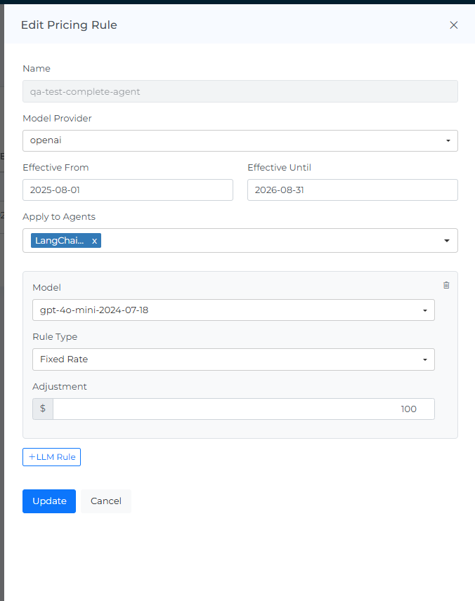 Edit or delete a pricing rule