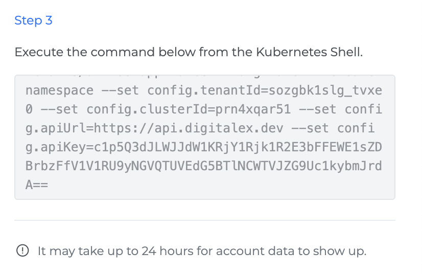 Copy the Kubernetes onboarding values from Mavvrik