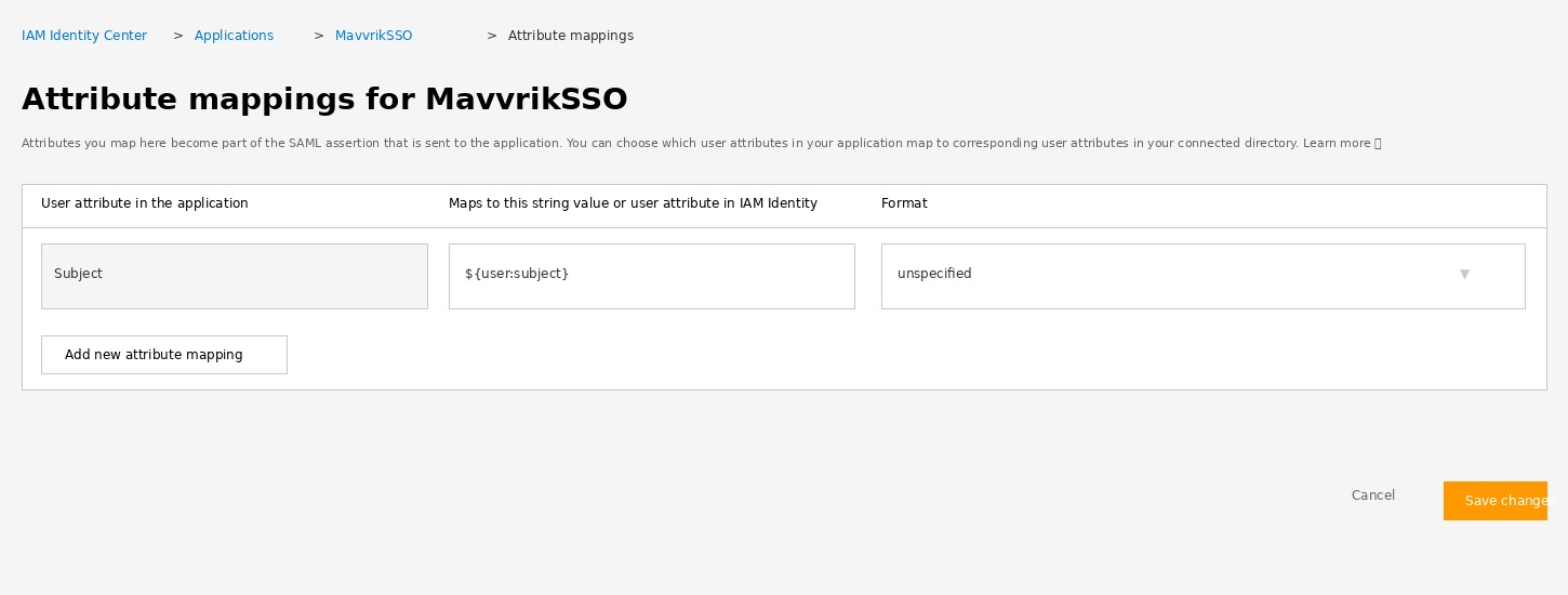 Save the attribute mappings