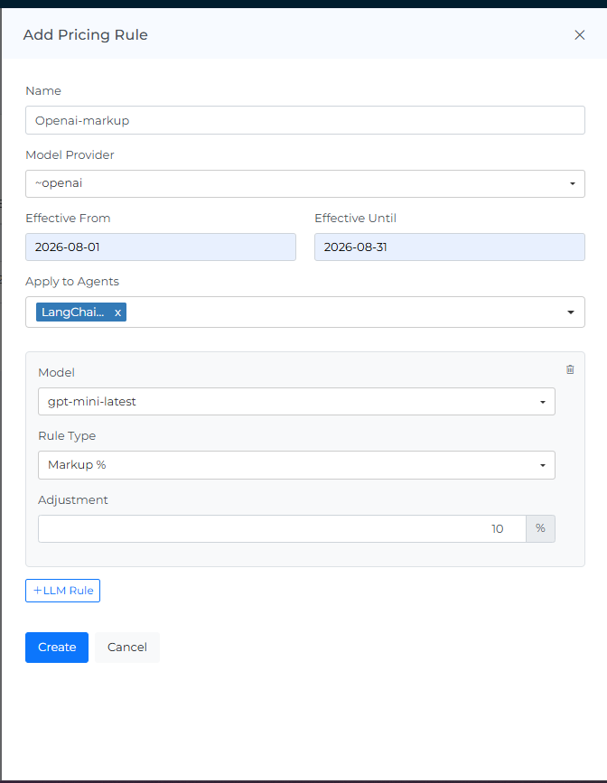 Review pricing-rule fields